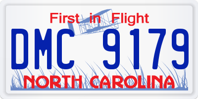 NC license plate DMC9179