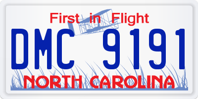 NC license plate DMC9191