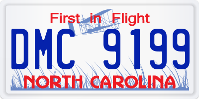 NC license plate DMC9199