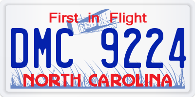 NC license plate DMC9224