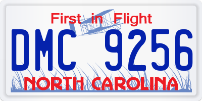 NC license plate DMC9256