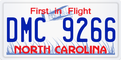 NC license plate DMC9266