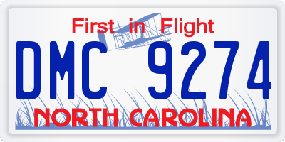 NC license plate DMC9274