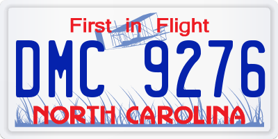 NC license plate DMC9276