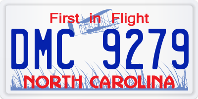 NC license plate DMC9279