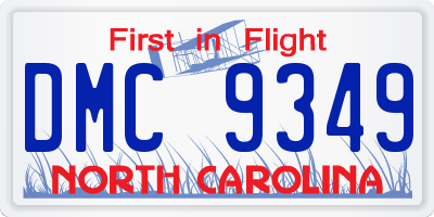 NC license plate DMC9349