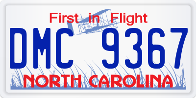 NC license plate DMC9367