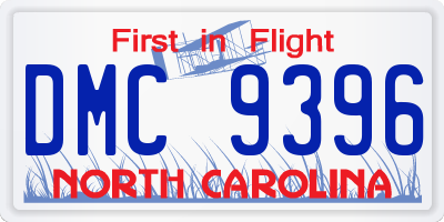NC license plate DMC9396