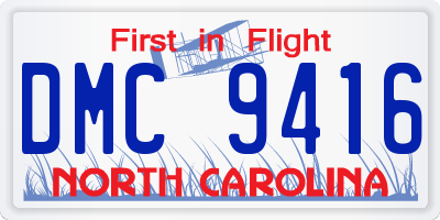 NC license plate DMC9416