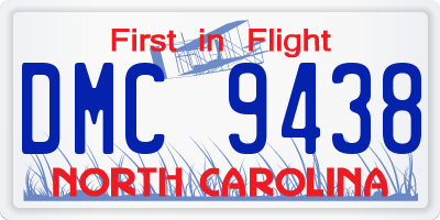 NC license plate DMC9438