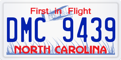 NC license plate DMC9439