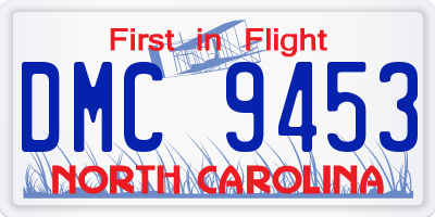 NC license plate DMC9453