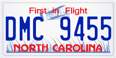 NC license plate DMC9455