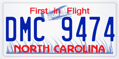 NC license plate DMC9474