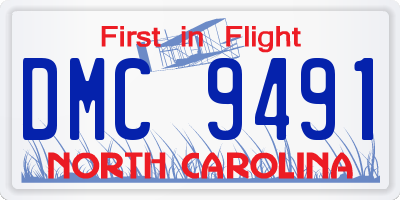 NC license plate DMC9491
