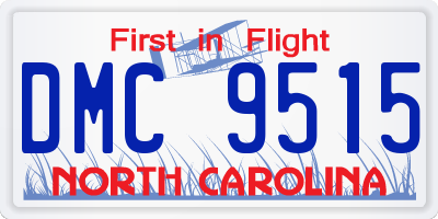 NC license plate DMC9515