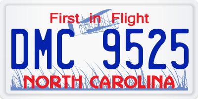 NC license plate DMC9525