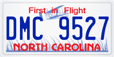 NC license plate DMC9527