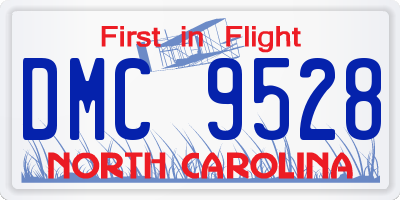 NC license plate DMC9528