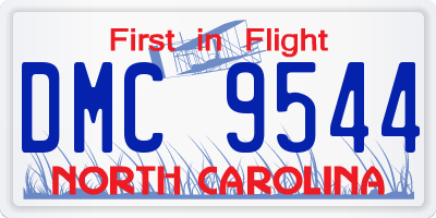 NC license plate DMC9544