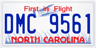 NC license plate DMC9561