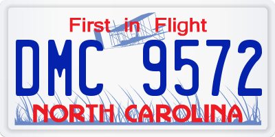 NC license plate DMC9572