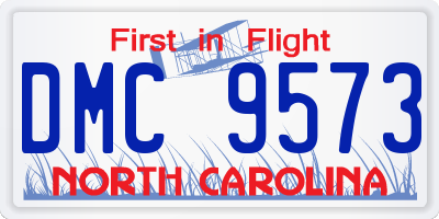 NC license plate DMC9573