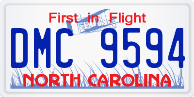 NC license plate DMC9594