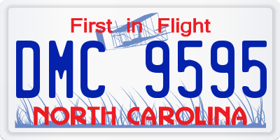 NC license plate DMC9595
