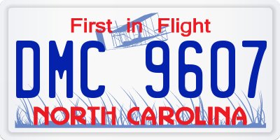 NC license plate DMC9607