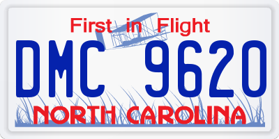 NC license plate DMC9620