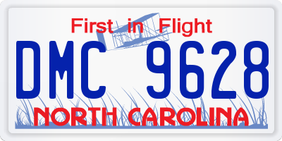 NC license plate DMC9628