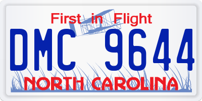 NC license plate DMC9644