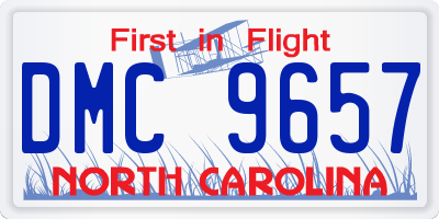 NC license plate DMC9657