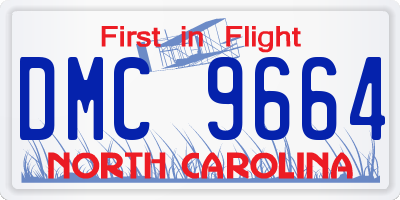 NC license plate DMC9664
