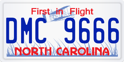NC license plate DMC9666