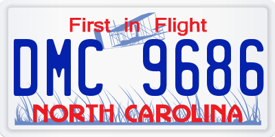 NC license plate DMC9686