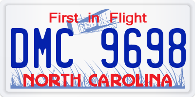 NC license plate DMC9698