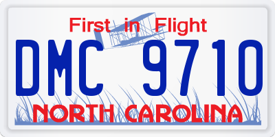 NC license plate DMC9710