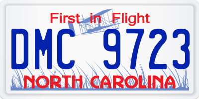 NC license plate DMC9723