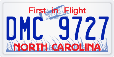 NC license plate DMC9727
