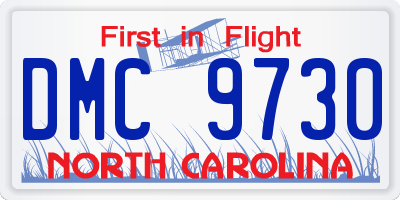 NC license plate DMC9730