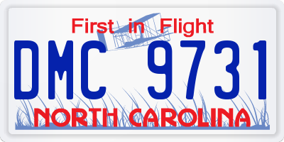 NC license plate DMC9731