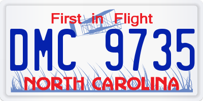NC license plate DMC9735