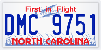 NC license plate DMC9751