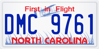 NC license plate DMC9761