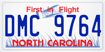 NC license plate DMC9764