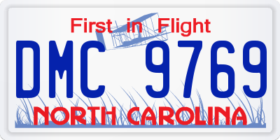 NC license plate DMC9769