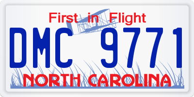 NC license plate DMC9771