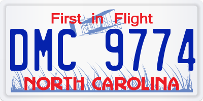 NC license plate DMC9774